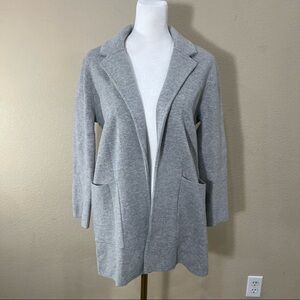 J.Crew Sophie in Heather Gray Open-Front Sweater Blazer Cardigan XS Academia EUC